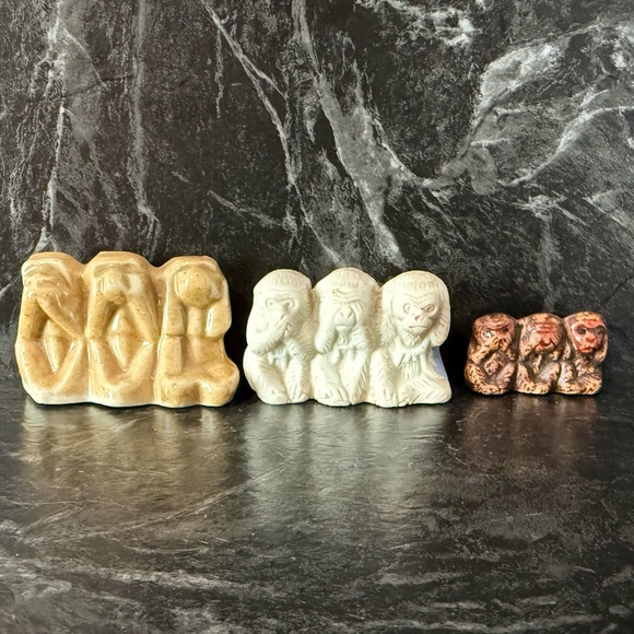 Speak No Evil, See No Evil and Hear No Evil Monkeys (Set of 3) - Picture 1 of 16